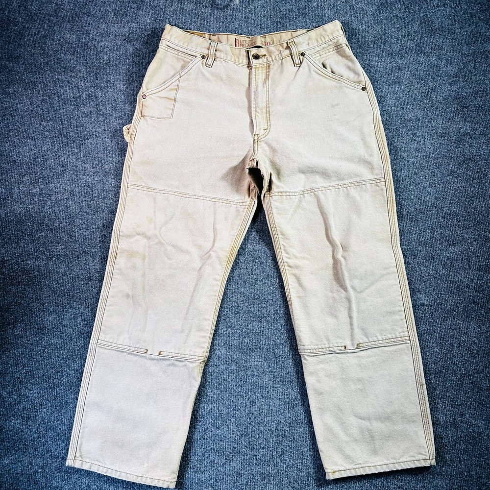 Levis 550 Double Knee Canvas Jeans Men 36x29 Brown Carpenter Relaxed Vintage Y2K